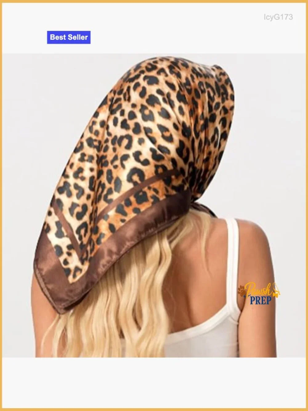 Silk-like Square Scarf 35in Multifunctional Hair Neck Bag Scarf Bandana